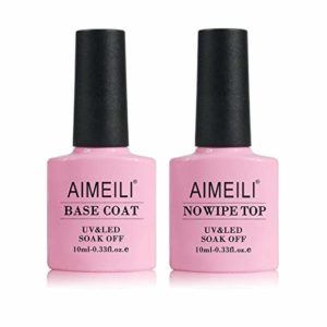 Best Gel Nail Polishes - AMEILI-Base-Coat-and-No-Wipe-Top-Coat-Set