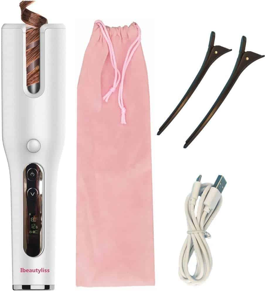 Ibeautyliss White Hair Curler Curling Iron