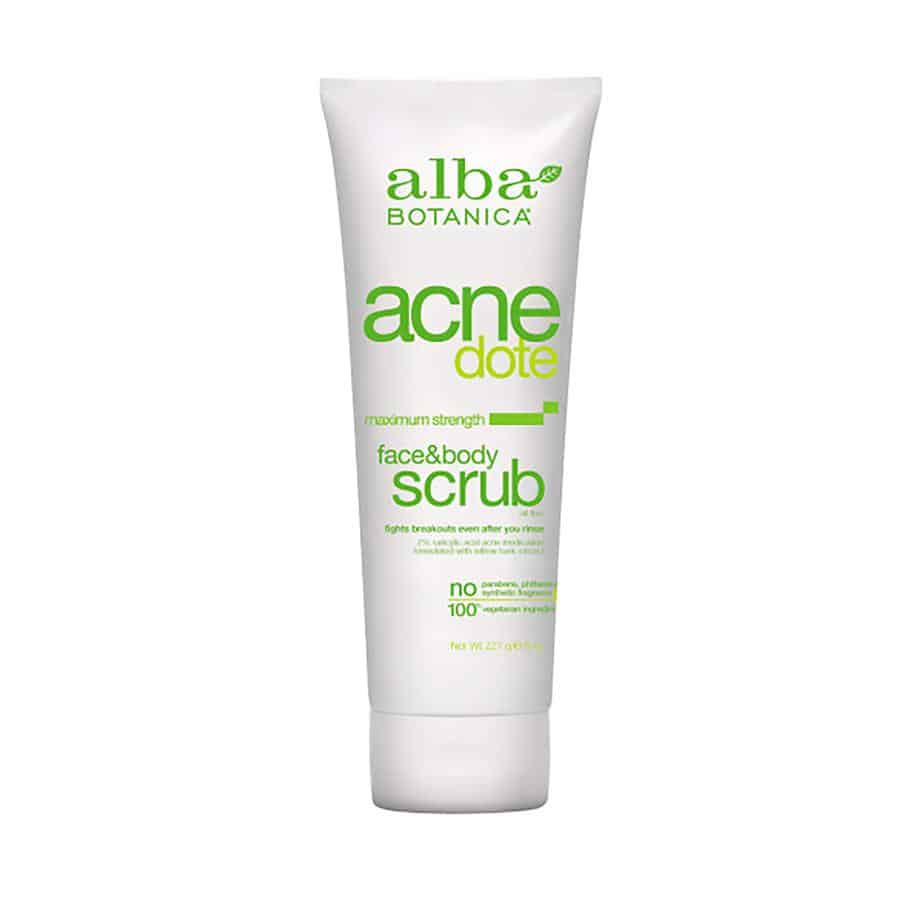 Alba Botanica Acnedote Body &Face Scrub - Best antibacterial body wash for acne