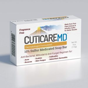 CutiCare MD 10% Sulfur Soap Glycerin Base - Best antibacterial body wash for folliculitis