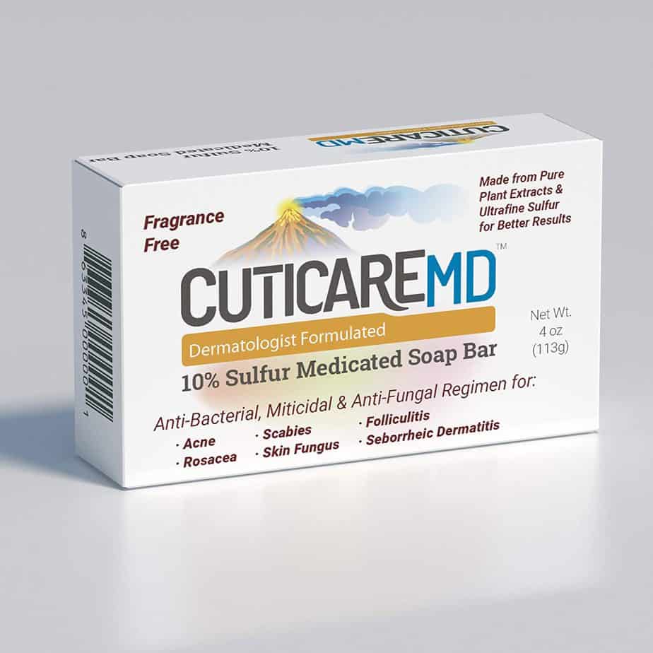 CutiCare MD 10% Sulfur Soap Glycerin Base - Best antibacterial body wash for folliculitis