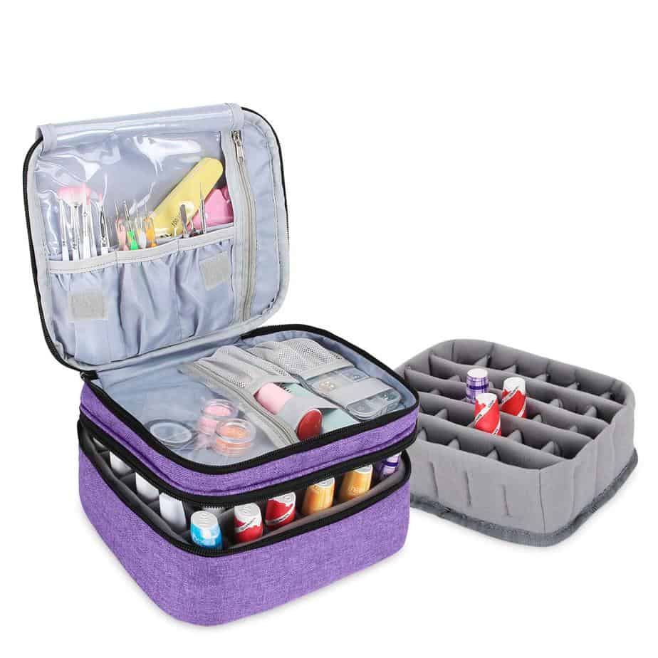 Luxja Double Layer Nail Polish Carrying Case